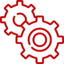 icono de engranajes funcionando